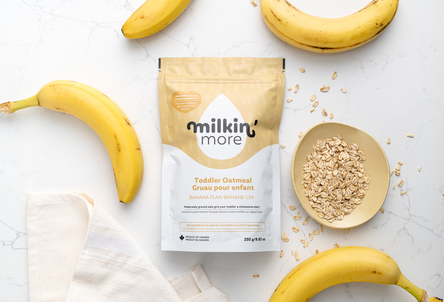 Purely Kids Banana Flax Toddler Oatmeal