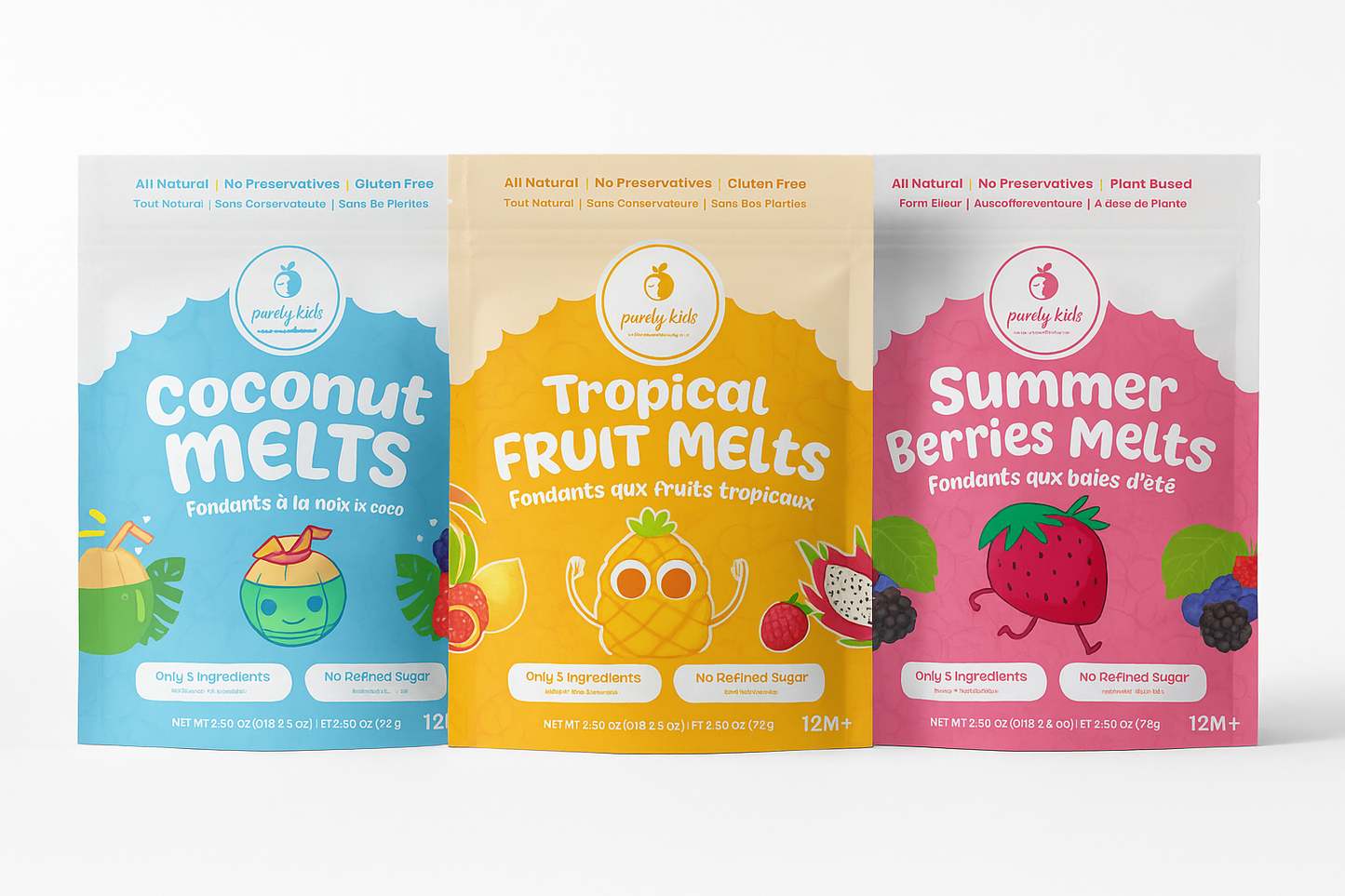 Purely Kids Organic Melts Dairy Free Combo Pack
